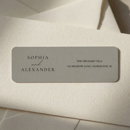 Modern Neutral Wedding Label