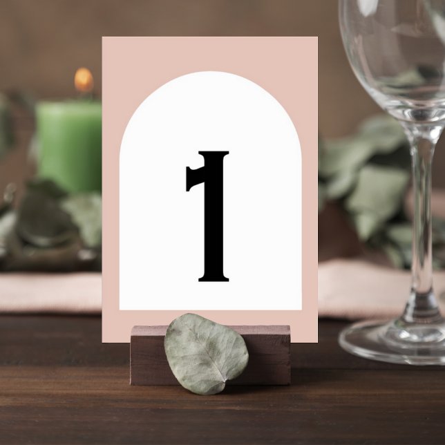 Modern Neutral Wedding Table Numbers (Creator Uploaded)
