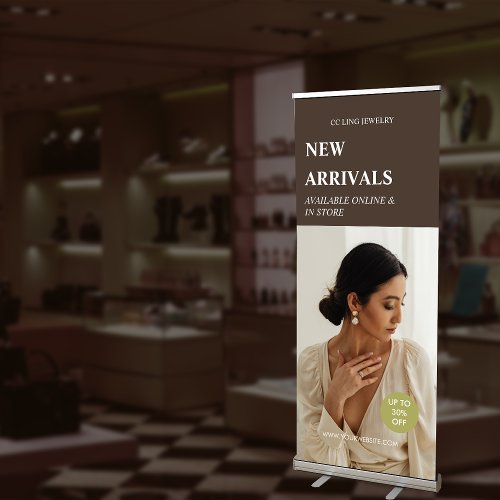 Modern New Arrivals Jewelry Product Photo Retail Retractable Banner