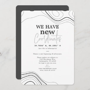 Modern New Coordinates Gray Moving Announcement