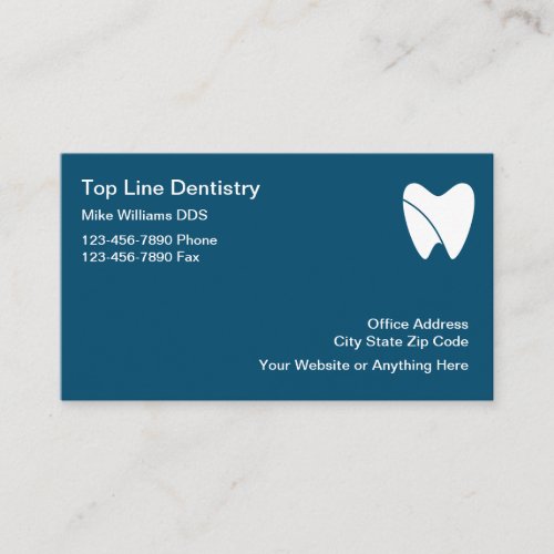 Modern New Dentist Office Business Cards