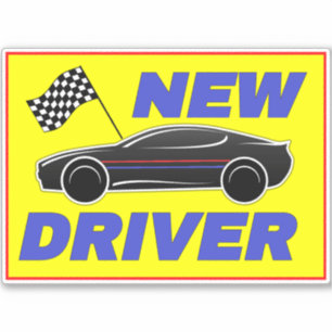 Modern New Driver Sign For Cars - Driving School Sticker