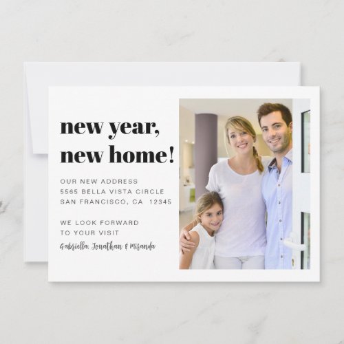 Modern  New Home Photo Moving Announcement