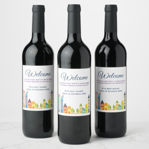 Modern New Home Wine Label