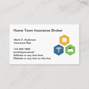 Modern New Insurance Broker Business Cards