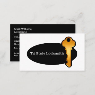 Modern New Locksmith Business Cards