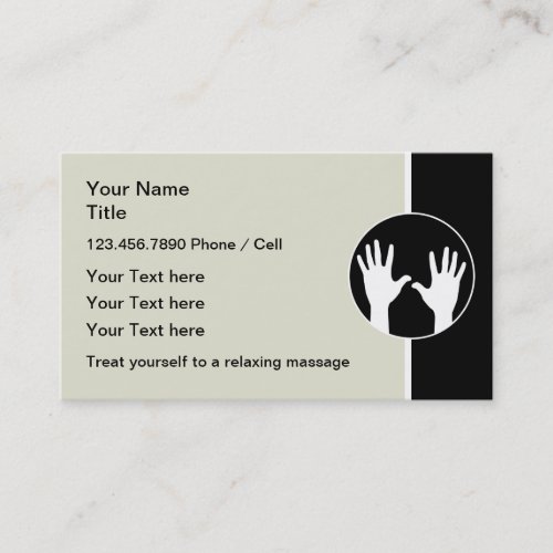 Modern New Massage Business Cards