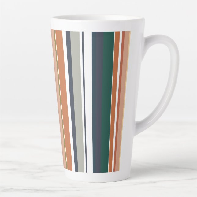 Modern New Season Stripes Latte Mug (Right)