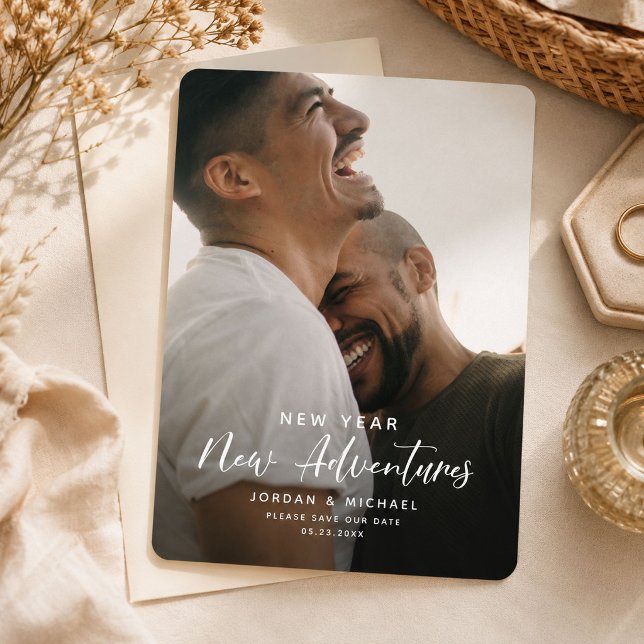 Modern New Year Engagement | Adventures Script Fun Save The Date (Creator Uploaded)