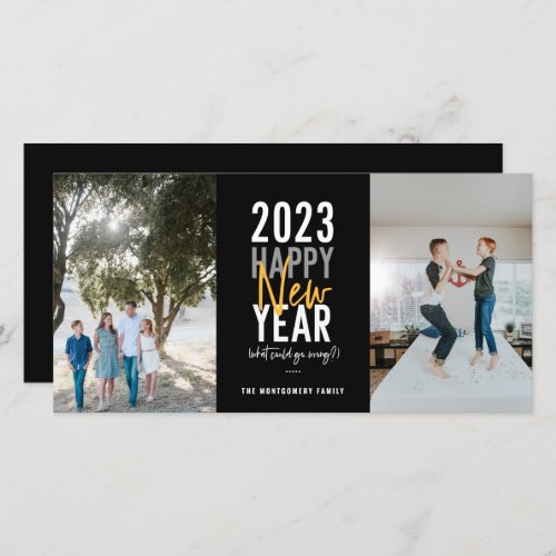 Modern New Year Humor 2023 Holiday Photo 