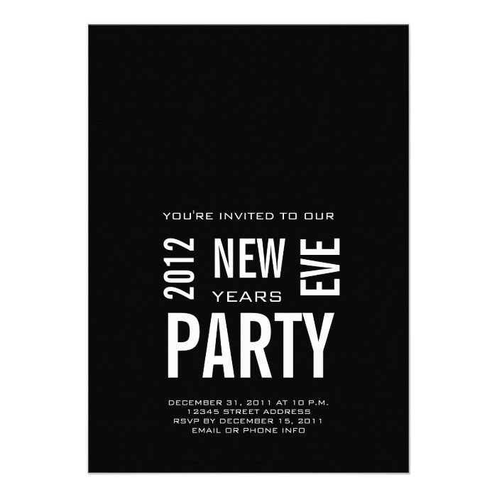 Modern New Years Eve Party Invitation