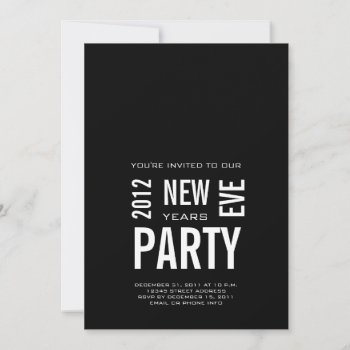 Modern New Years Eve Party Invitation by zazzleoccasions at Zazzle