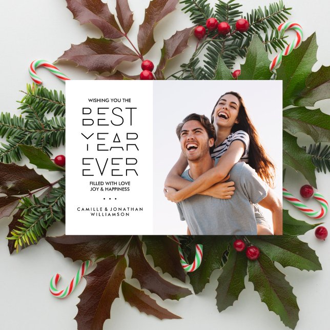 Modern New Year's Holiday Photo Best Year Ever (Creator Uploaded)