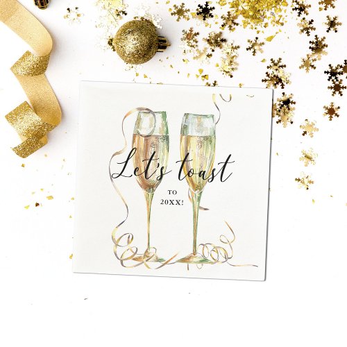 Modern New Years Party Paper Napkin