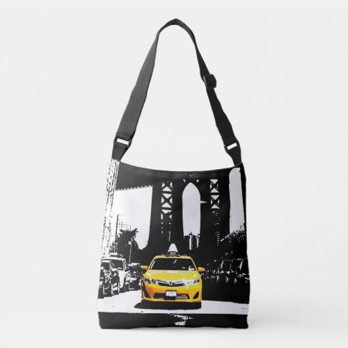 Modern New York City Nyc Yellow Taxi Brooklyn Crossbody Bag