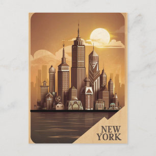 modern new york postcard