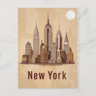 modern new york postcard
