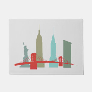 Modern New York Skyline, Buildings Architecture Doormat