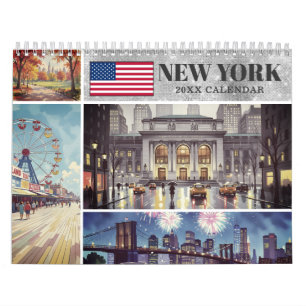 Modern New York USA Calendar