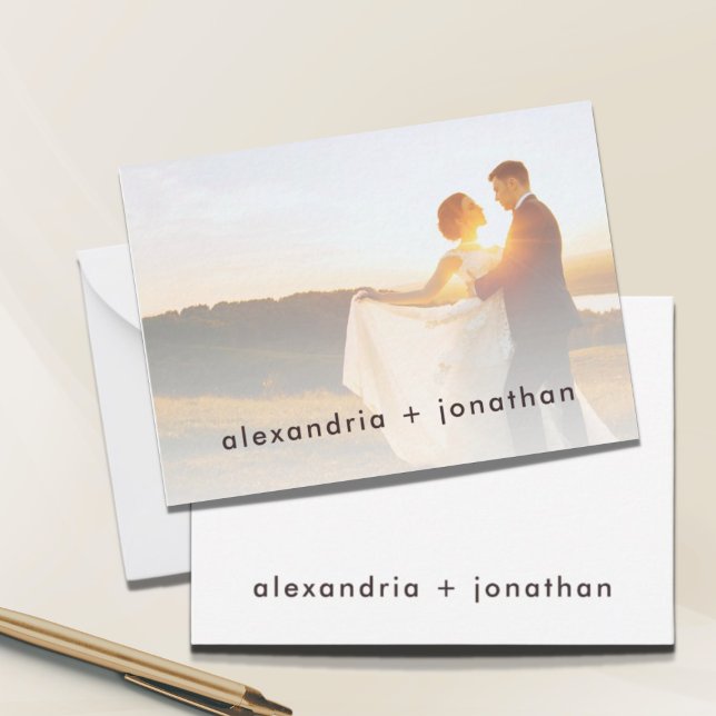 Modern Newlywed’s Thank You Note Photo (Creator Uploaded)