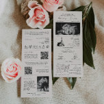 Modern Newspaper Timeline Wedding Program<br><div class="desc">Looking for a unique way to display your wedding program? Our Newspaper program is perfect! Elegant and simple wedding welcome to be placed on the chairs of guests at the ceremony. From displaying times for the evening's cocktail hour to serving as a map to direct guests to the next stop...</div>