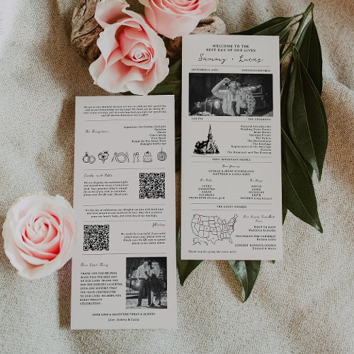 Modern Newspaper Timeline Wedding Program