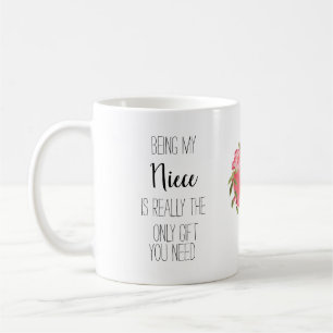 Modern Niece 'only gift' banter floral heart Coffee Mug