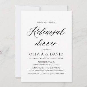 Modern Night Before Rehearsal Dinner Invitation