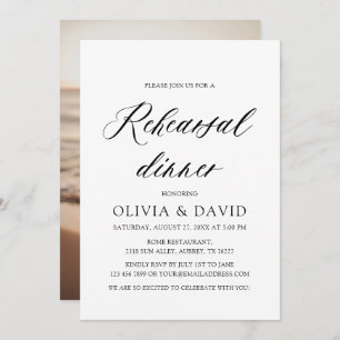 Modern Night Before Rehearsal Dinner Invitation