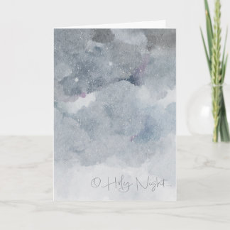 Modern Night Sky Watercolor Card