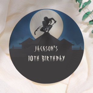 Modern Ninja Warrior Birthday Party Paper Plates