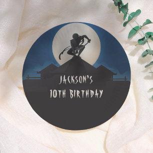Modern Ninja Warrior Birthday Party Paper Plates