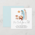 No Crib Notes Example Modern No Crib For Bed Nativity Christmas Note Card | Zazzle