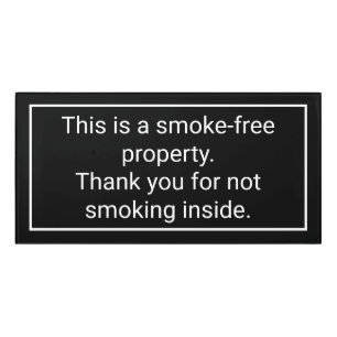 Modern No Smoking Vacation Rental Sign