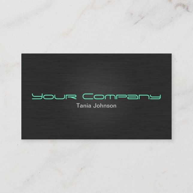 Modern Noble Metal Business Card (Front)