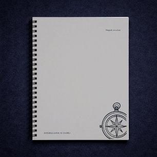 Modern Nocturnal Scholar Aesthetic Notebook