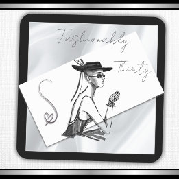Modern Noir Glamorous 30th Birthday Square Sticker