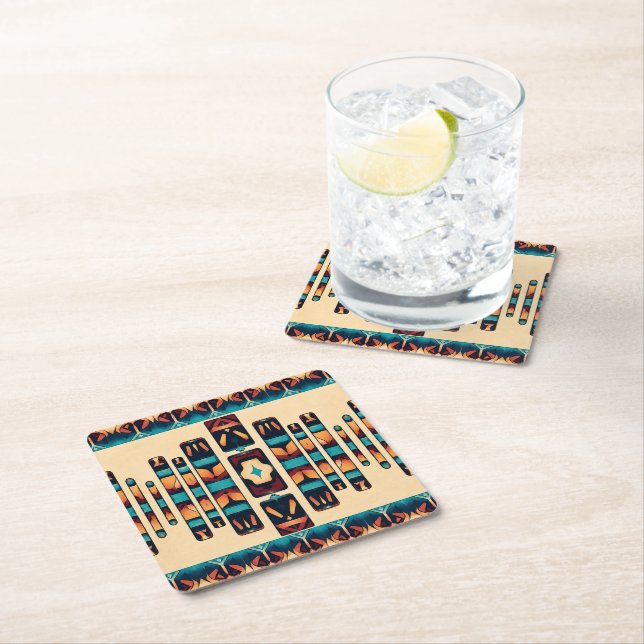 Modern Nomad Square Paper Coaster (Insitu)
