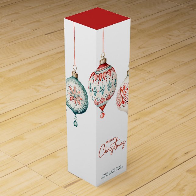 Modern Nordic Style Ornaments Merry Christmas Wine Box (Front)