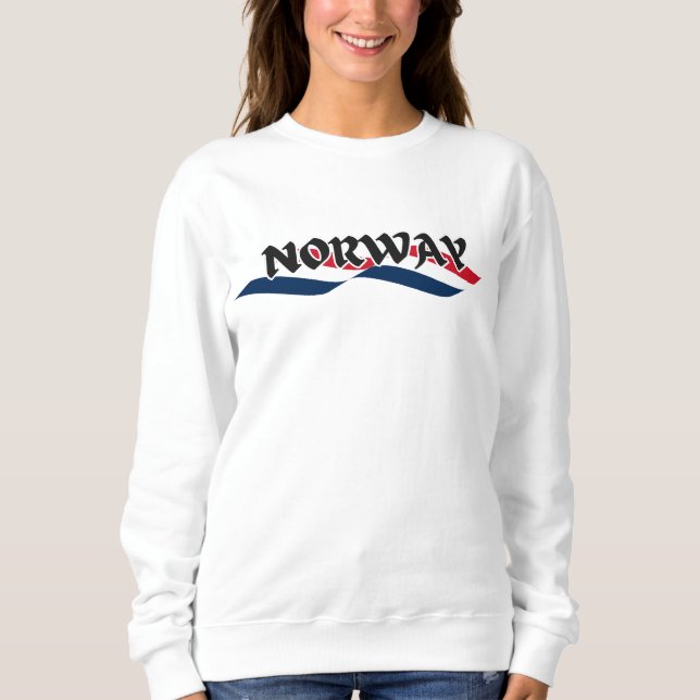 Modern norway scandinavia  Flag Country Souvenir  Sweatshirt (Front)