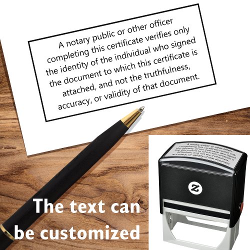 Modern Notary Custom Information Disclaimer Self_inking Stamp
