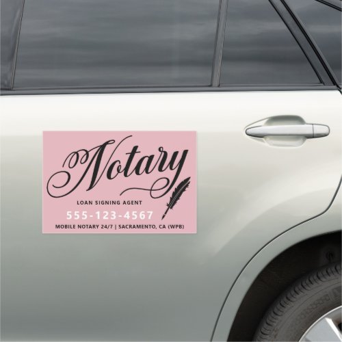 Modern Notary Loan Signing Agent Car Magnet