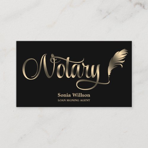 Modern Notary Loan Signing Agent Professional Busi Business Card