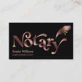 Texas Notary Loan Signing Agent Modern Blush Pink  Business Card