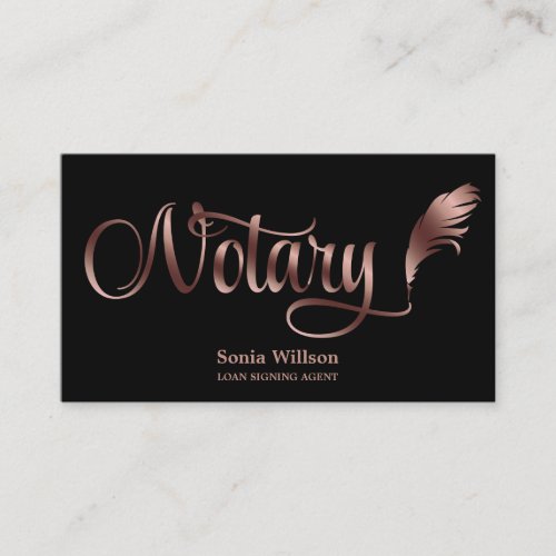 Modern Notary Loan Signing Agent Professional Busi Business Card