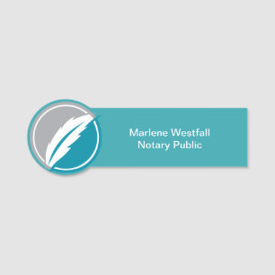 Modern Notary Public Logo Template Office Name Tag