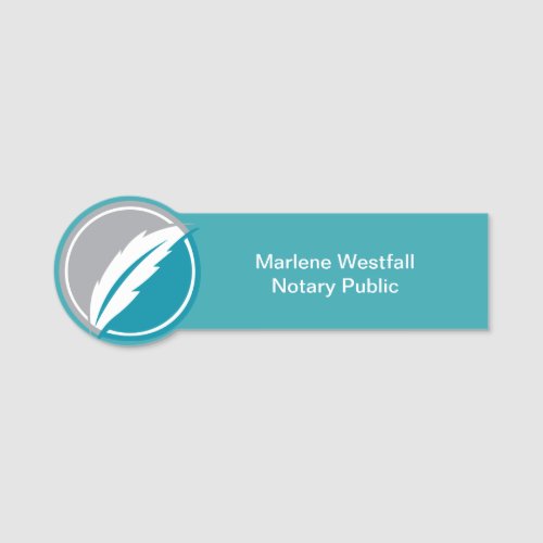 Modern Notary Public Logo Template Office  Name Tag