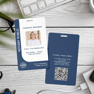 Modern Notary Public Lone Signing Agent Blue Badge