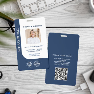 Modern Notary Public Lone Signing Agent Blue Logo Badge