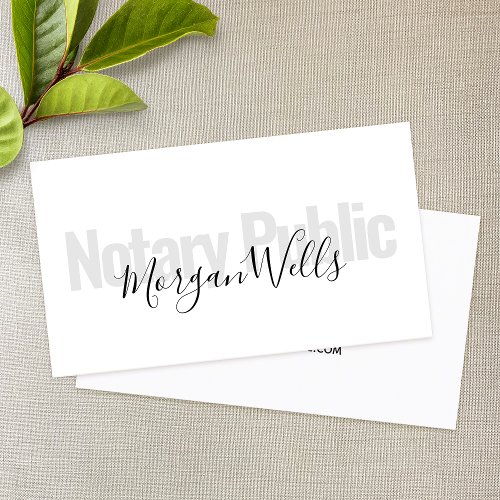 Modern Notary Public Signing Agent  Business Card